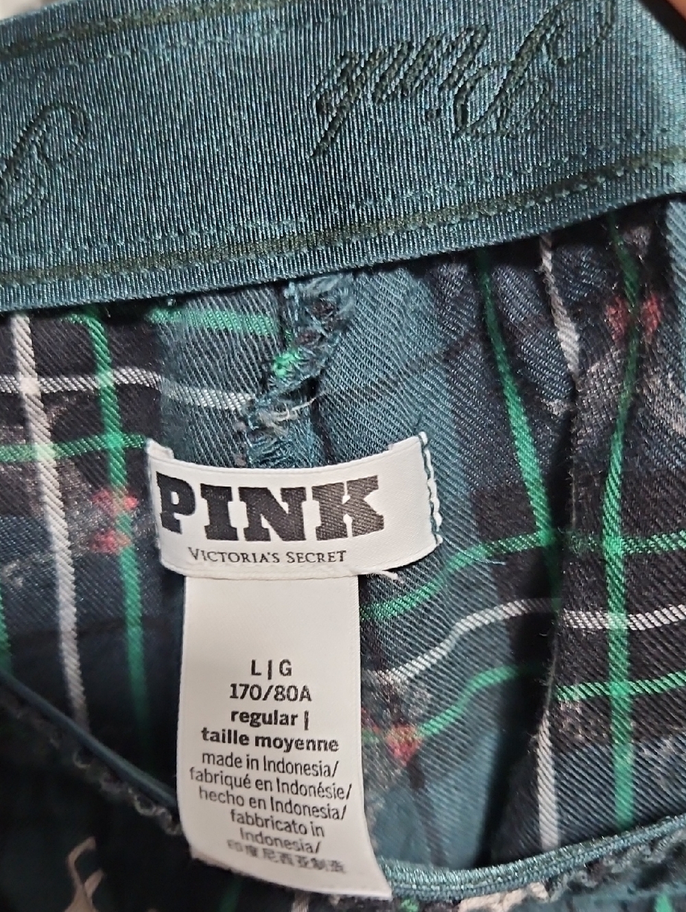Victoria's Secret PINK Holiday Lounge Pj Pants LARGE - Picture 2 of 10